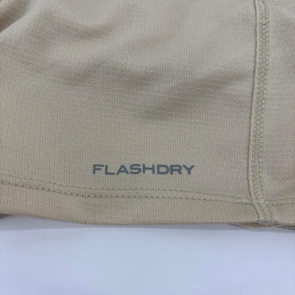 The North Face FlashDry Shirt Mens Small Tan Performance Hiking Training Tee